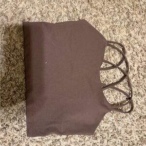 Brown Strappy Crop Top